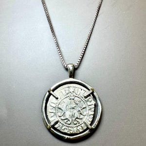 Genuine 800 year old silver coin pendant “By the will of God”