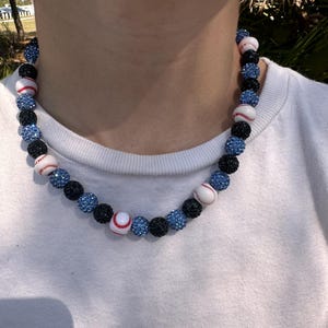 Phillies Inspired Rhinestone Bead Drip Necklace & Bracelet
