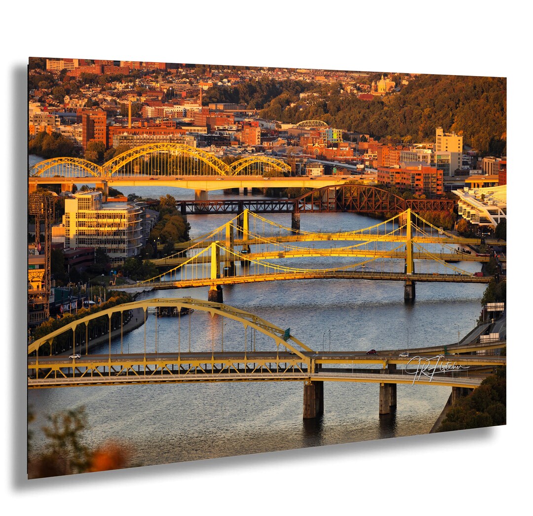 Allegheny River Bridges Golden Hour Pittsburgh, PA | Travel Photography ...