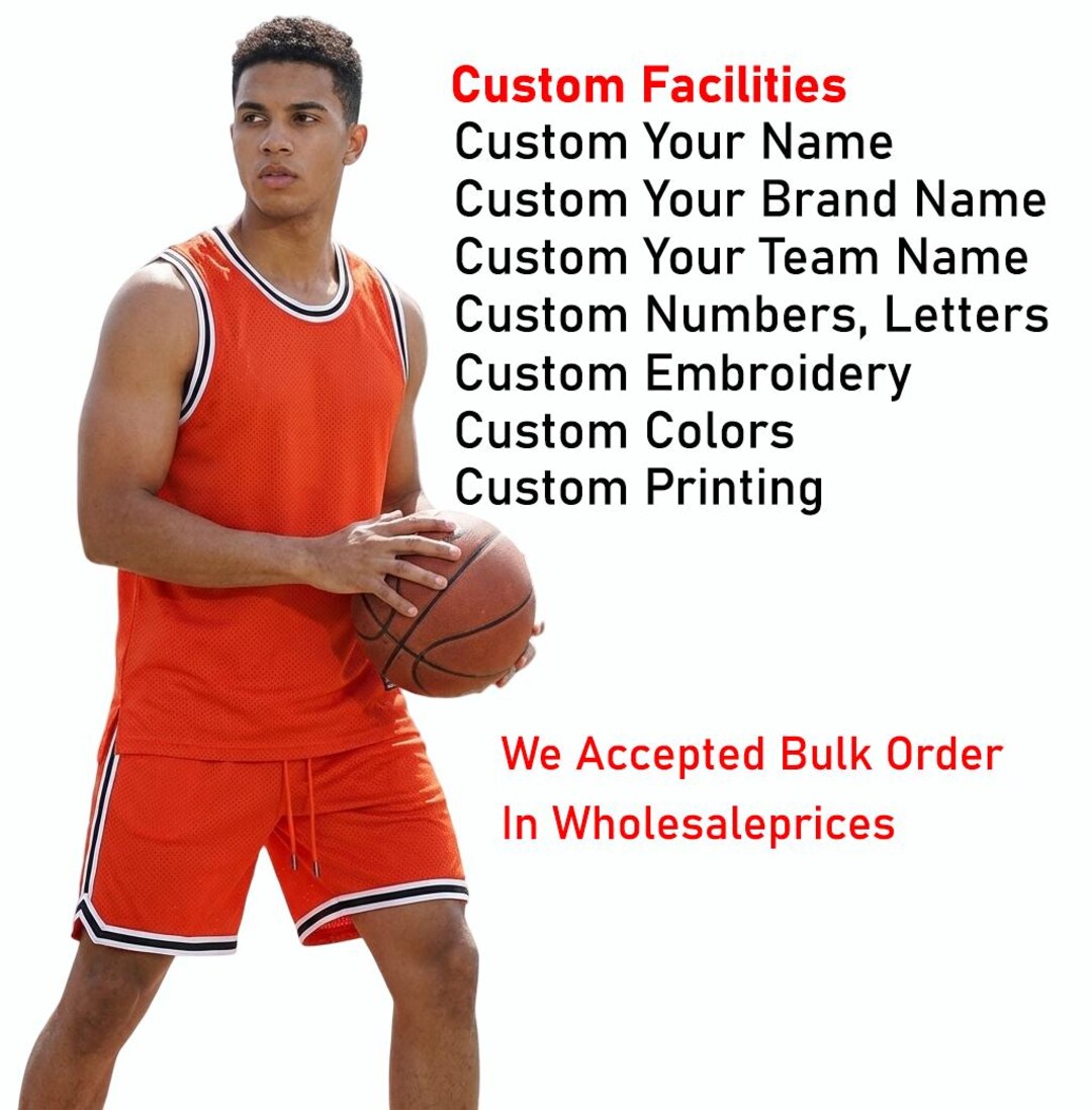 Custom Crew Names Custom Basketball Uniform Set | Personalized Mesh Jersey & Shorts ...