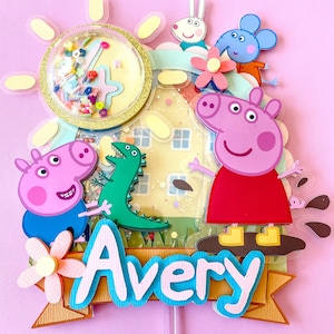 DECORAZIONE PER TORTA A FORMA DI MAIALINO, Decorazioni per feste di compleanno a forma di maialino, Decorazione per torta a forma di Peppa Pig, Decorazione per torta a forma di maiale, Decorazione per torta a forma di maiale