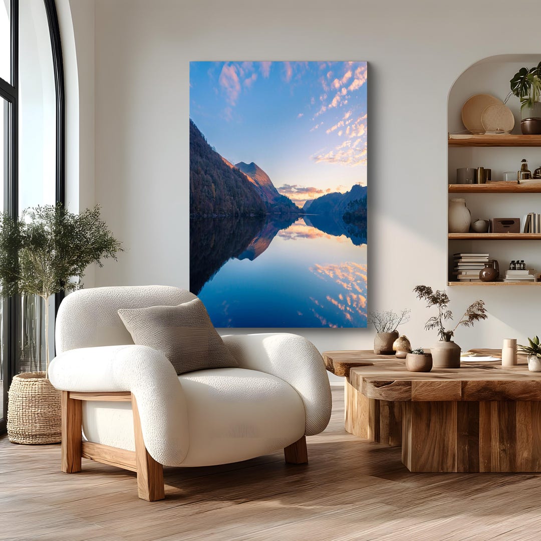Large Framed Landscape Wall Art for Living Room | Blue Lake Photography ...