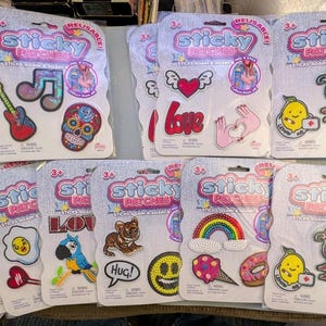 Sticky Patches Reusable Peel and Stick Embroidered Sequin Lot of 12 Packs 36...