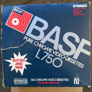 BASF L750 Pure Chrome Video Cassettes Beta Pack of Six