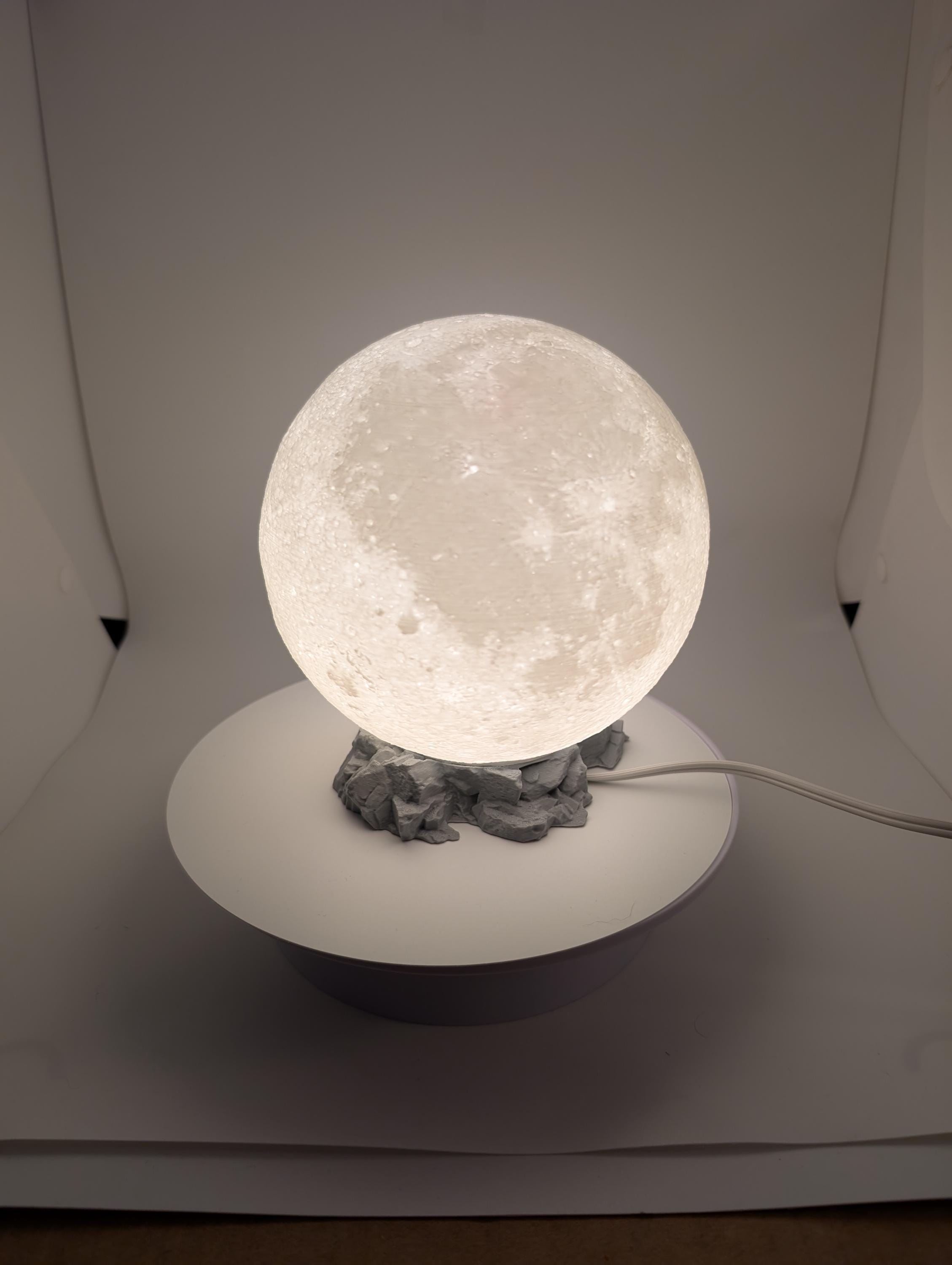Desk lamp led Moon light created from NASA scans of moon surface