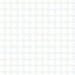 May include: A repeating pattern on a white background featuring light blue vertical shapes and horizontal beige wavy lines. The design consists of soft, translucent, and interconnected elements arranged in a grid-like structure across the surface.
