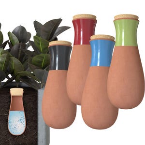 Terracotta Plant Watering Ollas (Set of 4): 12oz Self Watering Globes