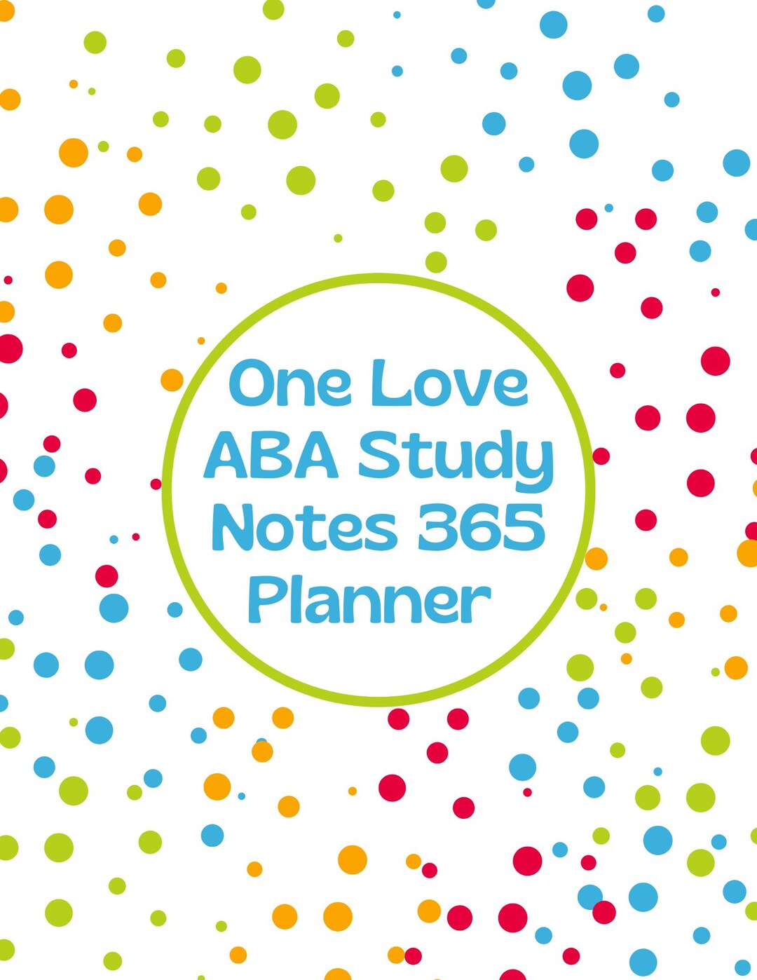 One Love ABA Study Notes 365 Planner (RBT/BCBA) - Etsy