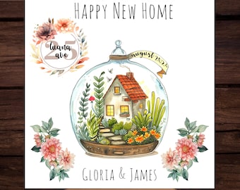 Happy New Home Personalized Housewarming Greeting Card Congratulations on Your First Home (Digital Download)