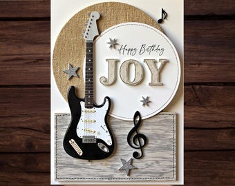 Guitar Birthday Card for Dad (Digital Download) – Music Lover Greeting