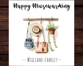 Happy New Home Personalized Housewarming Greeting Card Congratulations on Your First Home (Digital Download)