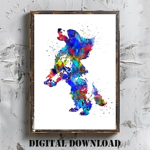 English Cocker Spaniel Watercolor Print Dog Wall Art Digital Download Pet Portrait for Dog Lovers Cocker Spaniel Decor