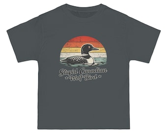 Stupid Canadian Wolf Bird Oversized Tee | Heated Rivalry | Proceeds to GLAAD