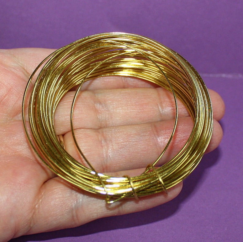 Gold Colored Brass Craft Wire 20 Gauge 8 Yards Etsy