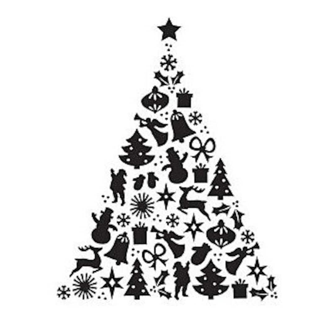 Christmas Tree Embossing Folder Card Making Paper Crafting Etsy