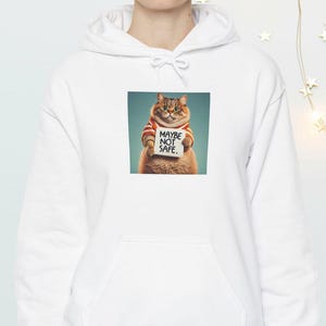 Funny Cat Hoodie For Cat Lover Cute Cat Hoodie With Chubby Cat Sweatshirt Gift For Cat Owner Cat Mom Hoodie Gift For Pet Lover Birthday Gift