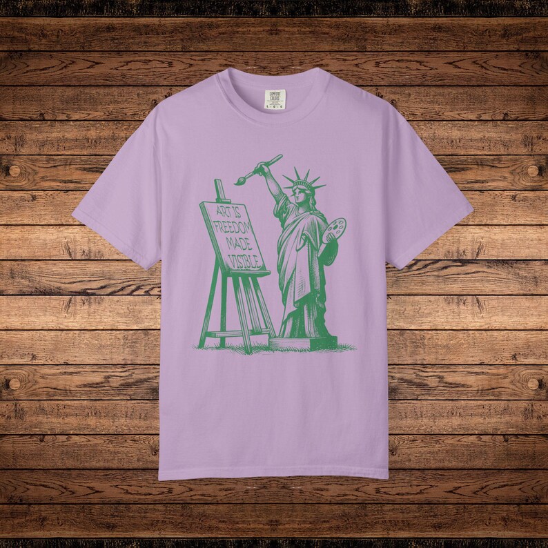 Art Is Freedom Comfort Colors Artist Shirt Art Political Tee Activist Shirt Advocacy Freedom of Speech Shirt Support Art Fund Art Education image 7