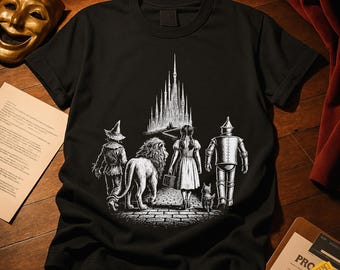 Oz Characters Shirt Comfort Colors Cute Halloween Tee Wonderful Wizard of Oz Bookish Shirt Doroty Gale Wicked Witch Lion Scarecrow Tinman