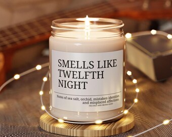 Shakespeare Candle Theatre Gift Actor Gift Smells like Twelfth Night Sea Salt Candle NYC Gift Actor Candle Opening Night Funny Acting Gift