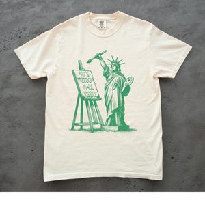 Art Is Freedom Comfort Colors Artist Shirt Art Political Tee Activist Shirt Advocacy Freedom of Speech Shirt Support Art Fund Art Education image 1