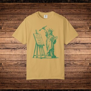 Art Is Freedom Comfort Colors Artist Shirt Art Political Tee Activist Shirt Advocacy Freedom of Speech Shirt Support Art Fund Art Education image 3