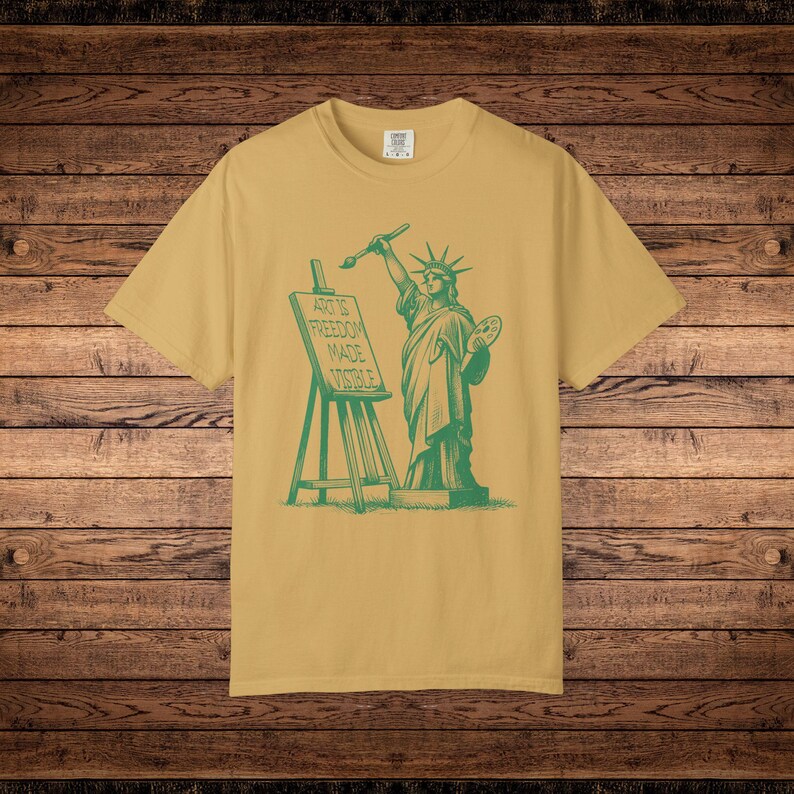 Art Is Freedom Comfort Colors Artist Shirt Art Political Tee Activist Shirt Advocacy Freedom of Speech Shirt Support Art Fund Art Education image 3