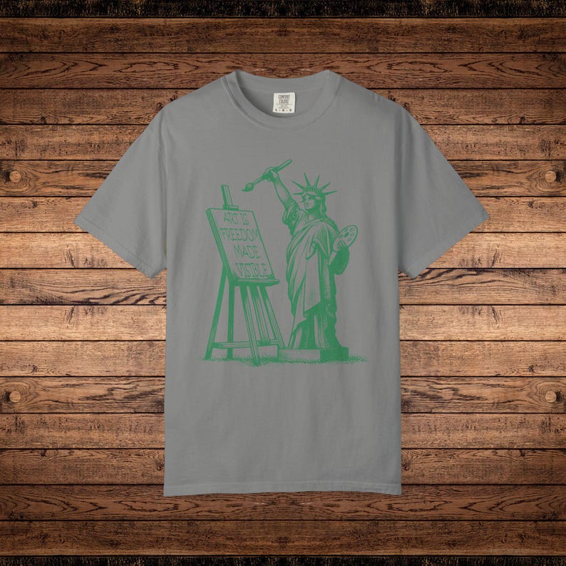 Art Is Freedom Comfort Colors Artist Shirt Art Political Tee Activist Shirt Advocacy Freedom of Speech Shirt Support Art Fund Art Education image 6