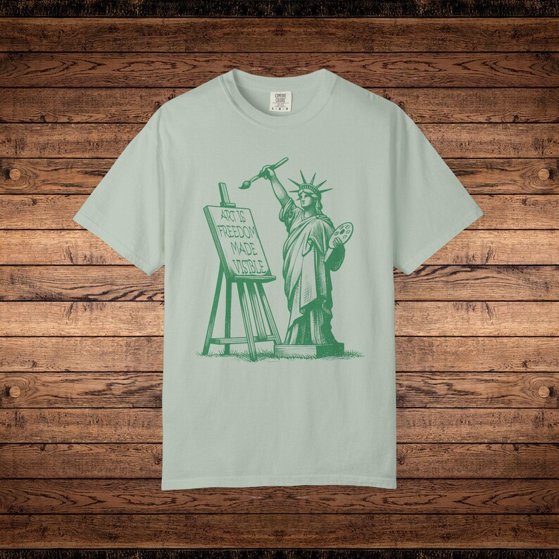 Art Is Freedom Comfort Colors Artist Shirt Art Political Tee Activist Shirt Advocacy Freedom of Speech Shirt Support Art Fund Art Education image 2