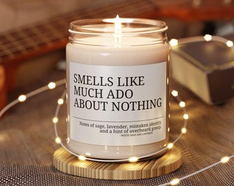 Shakespeare Candle Theatre Gift Actor Gift Smells like Much Ado About Nothing NYC Gift Actor Candle Opening Night Gift Funny Acting Gift