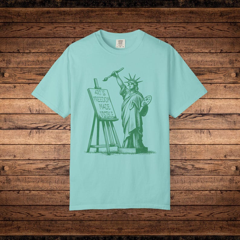 Art Is Freedom Comfort Colors Artist Shirt Art Political Tee Activist Shirt Advocacy Freedom of Speech Shirt Support Art Fund Art Education image 4