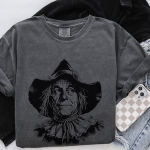 Scarecrow Wizard of Oz Character Comfort Colors Cute Halloween Tee Wonderful Wizard of Oz Bookish Shirt Wicked Witch Lion Scarecrow Tinman