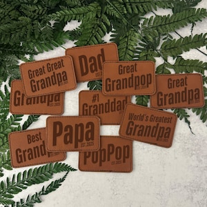 Personalized Great Grandpa Hat, Custom Leather Patch Hats, New Grandpa Gift, Fathers Day Gift, Pregnancy Announcement, Grandpa hat, Est 2025