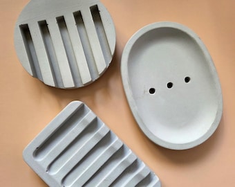 Cement soap trays