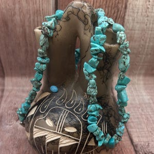 Sky Blue Chip Howlite Turquoise Nugget Necklace