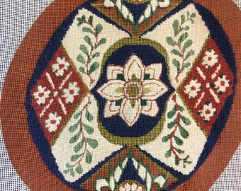 100/% wool on cotton Canvas 9/"X20.5/" Partly Preworked Needlepoint Canvas-BIRD