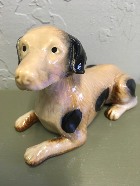 B/&W POINTER black white puppy TiNY DOG Resin Figurine MINIATURE Mini COLLECTIBLE