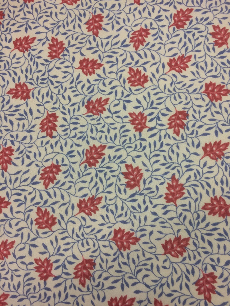 Tablecloth Red White Blue Americana Cotton Small Print Square 53 Inch Overlay Kitchen Cloth Patio
