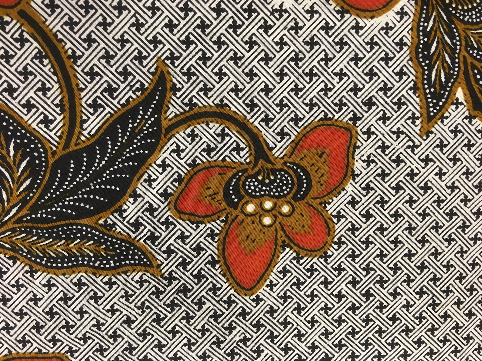 Vintage Batik Fabric Panel 27 Inch Border Design on One End 43 Etsy