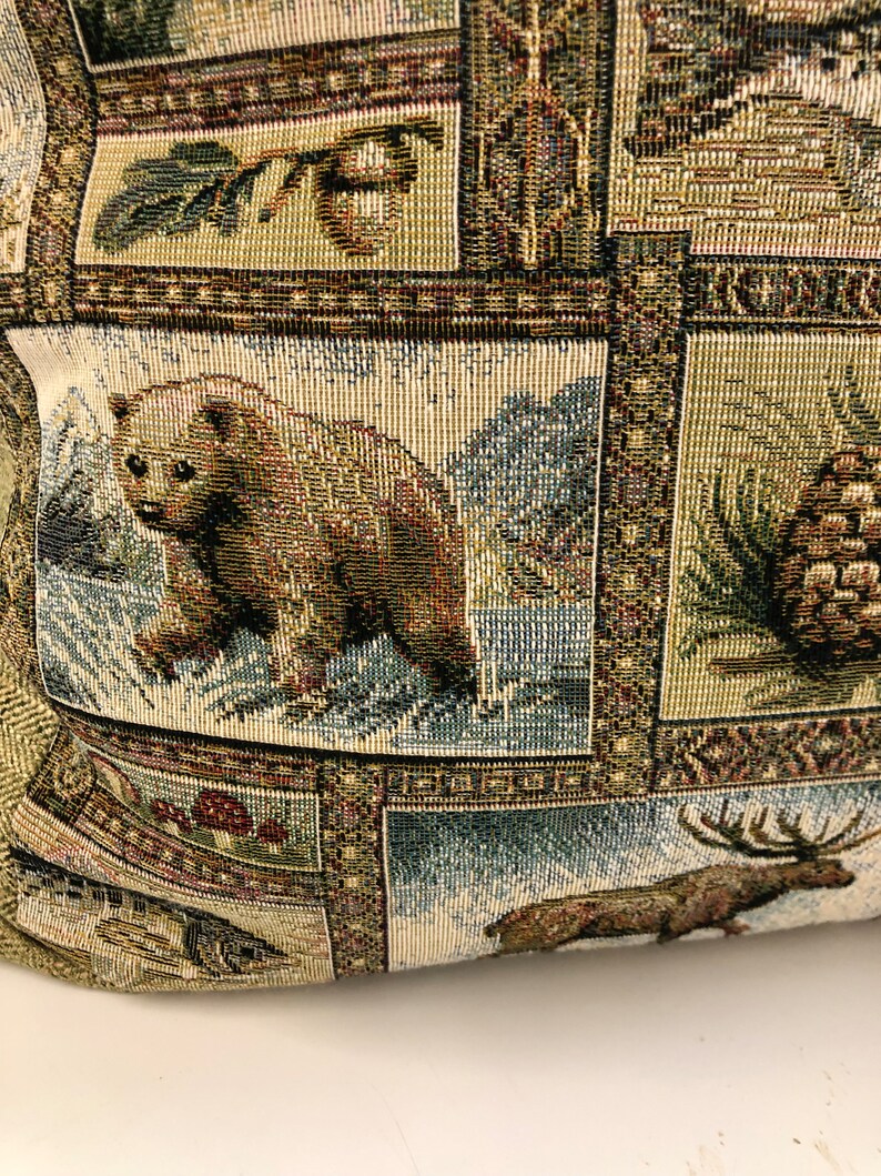 Lodge Cabin Mountain Wildlife Motif Pillow Covers a Pair Etsy