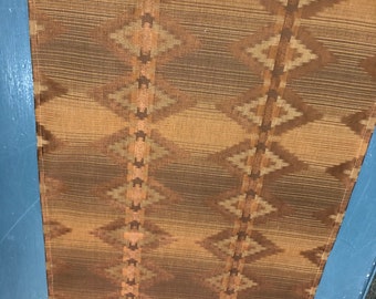Brown tone on tone Ikat table runner 18.5x54 inches