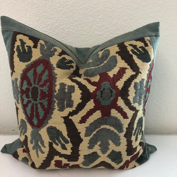 Teal and Brown Pillows Etsy