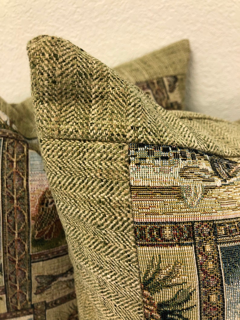 Lodge Cabin Mountain Wildlife Motif Pillow Covers a Pair Etsy