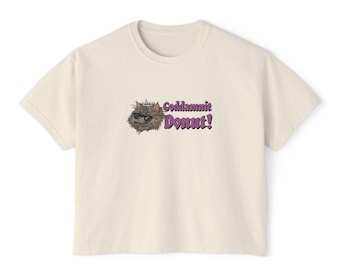 Goddamnit Donut!! Womens cotton Boxy Tee, Dungeon Crawler Carl