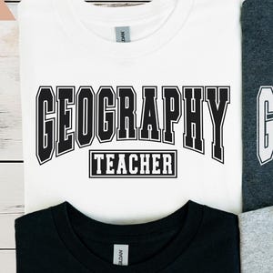 Kundenspezifisches Geographie-Lehrer-Hemd, personalisiertes Geschenk für Lehrer für Erdkunde, Unisex-T-Shirt, Kartographie-Sweatshirt, Topographie-Hoodie