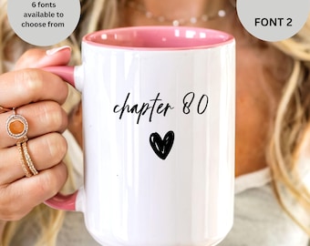80th Birthday Gift for Woman, Personalised Gift for Grandma, Gift for Mum, Custom Name Gift, Eightieth Birthday Mug, Eighty Coffee Cup