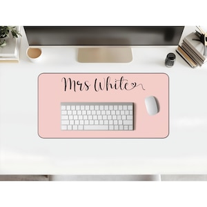 Custom teacher mouse pad, Back to School, Classroom Desk Mat, Unique Teacher Gift, Personalized teacher name,Boho Pastel Mouse Pad, Educator