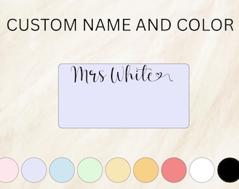 Benutzerdefinierte Lehrer Mauspad, Schulanfang, Klassenzimmer Schreibtischmatte, Geschenk für Lehrer, personalisierter Lehrer Name, Boho Pastell Maus Pad, Erzieher