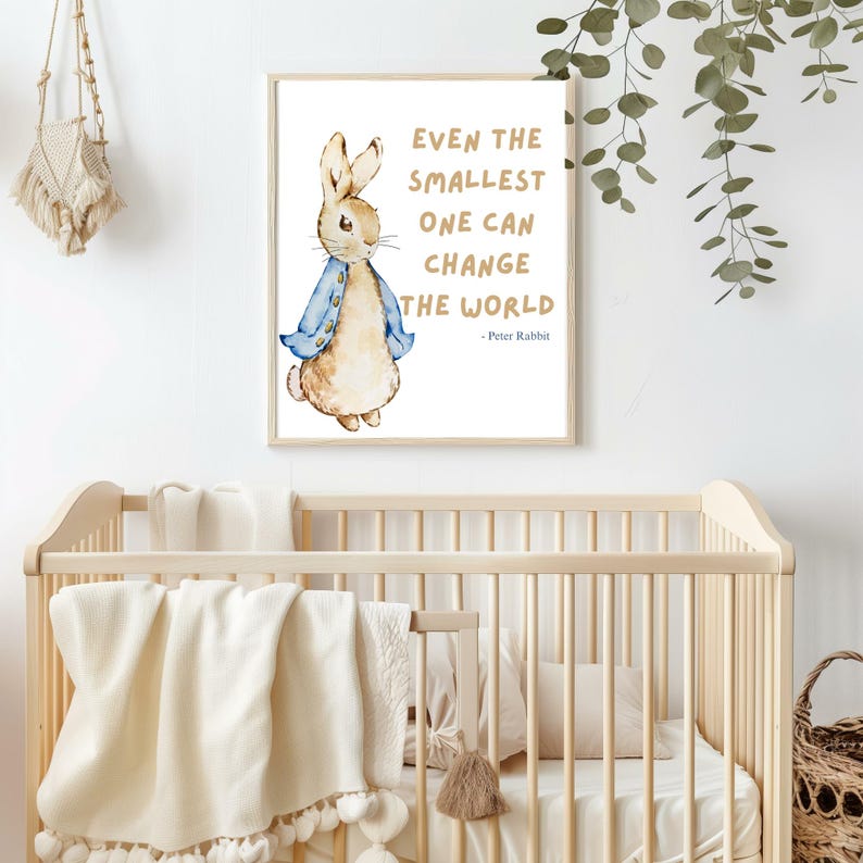 Peter Rabbit Quote Printable Wall Art, Peter Rabbit Wall Art, Nursery ...
