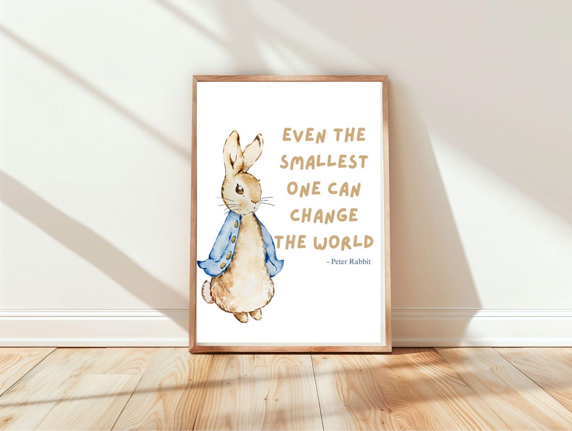 Peter Rabbit Quote Printable Wall Art, Peter Rabbit Wall Art, Nursery ...