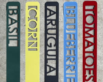 Metal Garden Stakes, Colorful Garden Markers, Vegetable Plant Labels, Custom Herb Garden Signs, Reusable Plant Markers, Custom Garden Gift